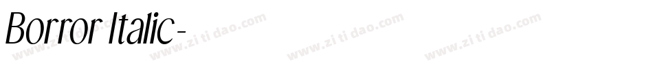 Borror Italic字体转换